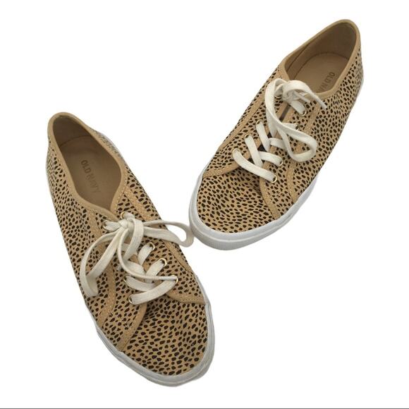 Old Navy Lace Up Animal Print Sneakers - 8 - Picture 1 of 8